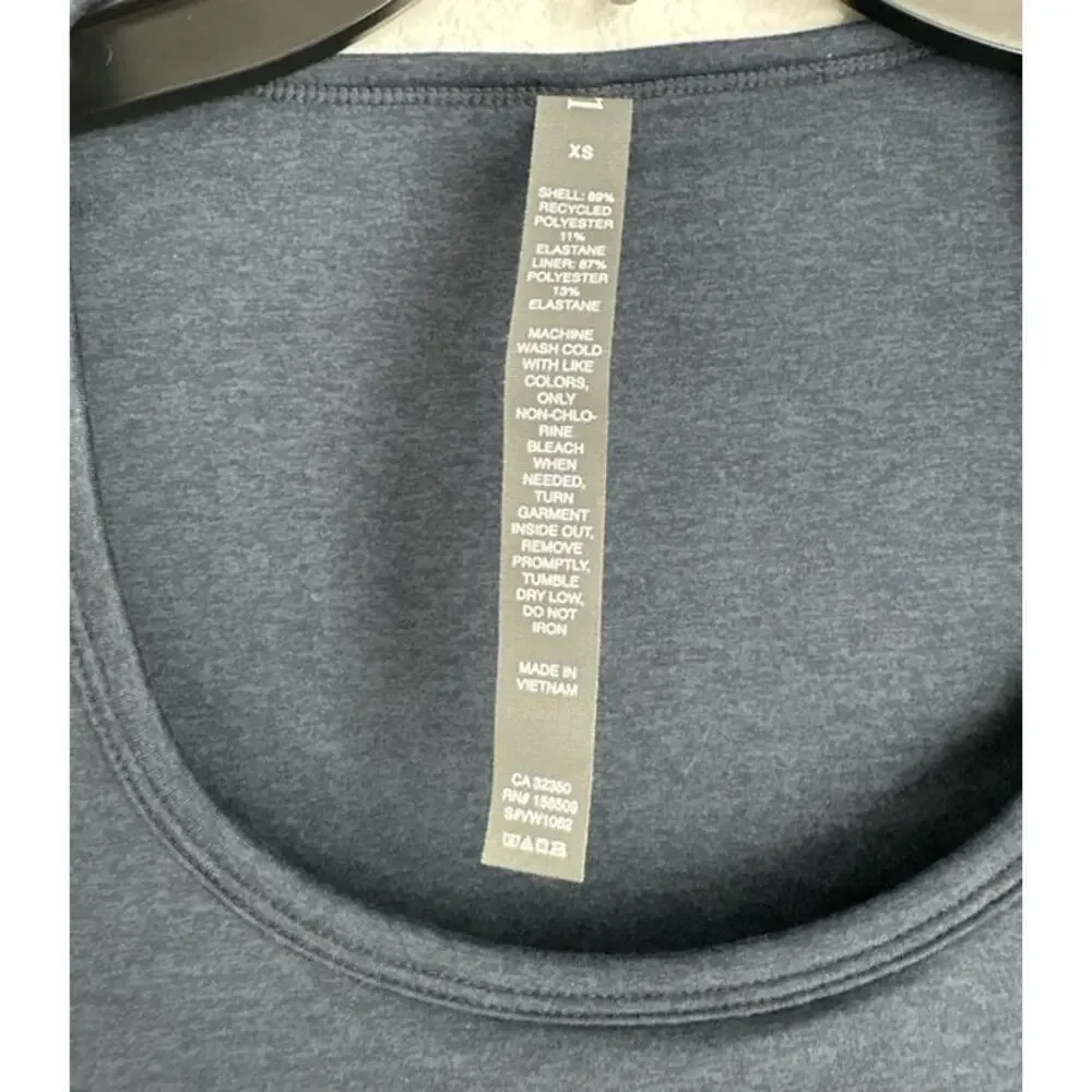 Womens Vuori Blue Fitted Crop T-Shirt Short Sleeve Size XS